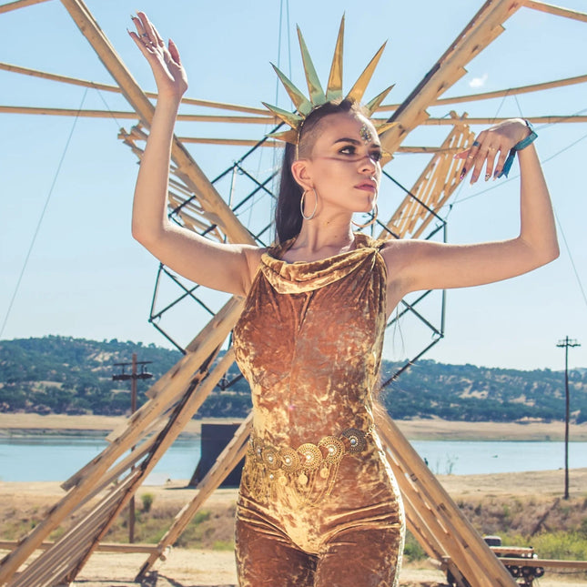 Stardust Gold Velvet Mystique Onesie